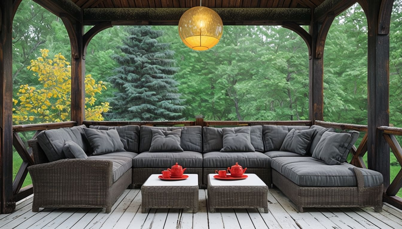 Напольное покрытие на терассе летом Напольное покрытие на терассе летом